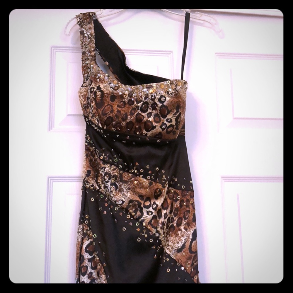 Printed prom dress